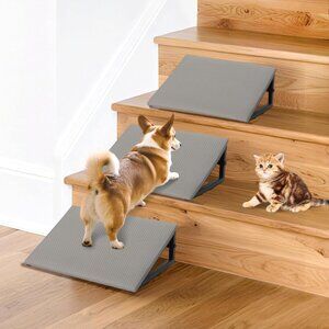 Dog Ramp for Stair, Metal Dog Stair Ramps for Small Medium Large Dogs/Cats